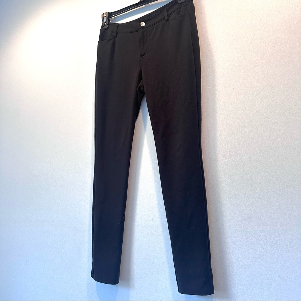 Women's MICHAEL Michael Kors Black Stretchy Skinny Mid-rise Pants, Size 4 - Picture 3 of 12